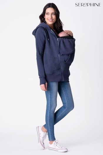 Seraphine Blue Cotton Blend 3-in-1 Maternity Hoodie (A93793) | £65