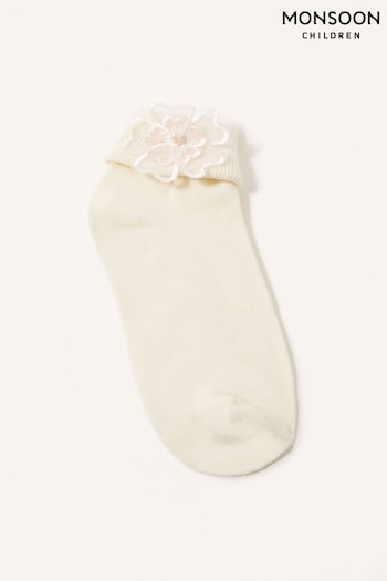 Monsoon Natural 3D Flower Socks (A93850) | £6.50