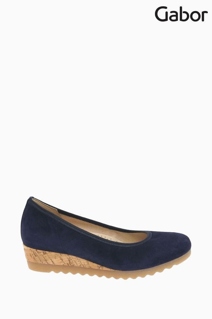 Navy blue wedge shoes uk on sale