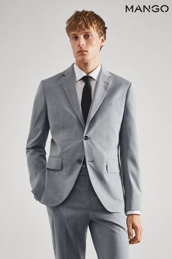 Mango Grey Slim Fit Suit Blazer (A95259) | £120