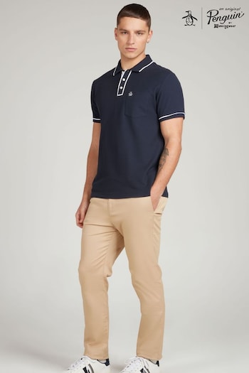 Original Penguin Earl Tipped Collar Pocket Pique Polo Shirt (A95329) | £45