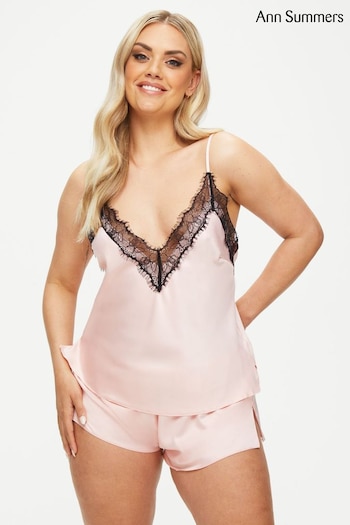 Ann Summers Cerise Lace and Satin Cami Set (A95412) | £20