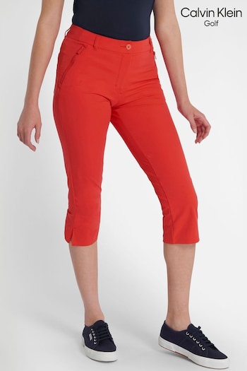 Calvin Klein Golf Red Arkose Capri Trousers (A95439) | £70