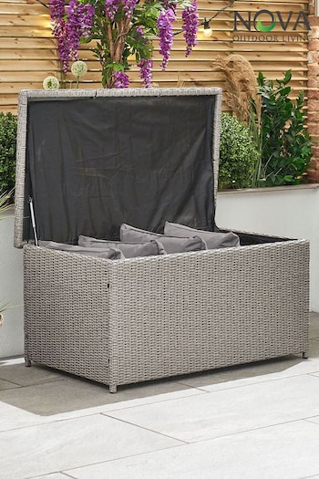 Nova Outdoor Living Grey Small Rattan Effect Garden Cushion Storage Box (A95586) | £430