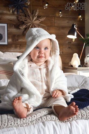 Mamas & Papas White Faux Fur Dressing Gown (A95625) | £25