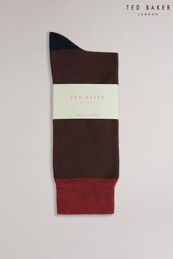 Ted Baker Orange Semi Plain Socks (A95644) | £10