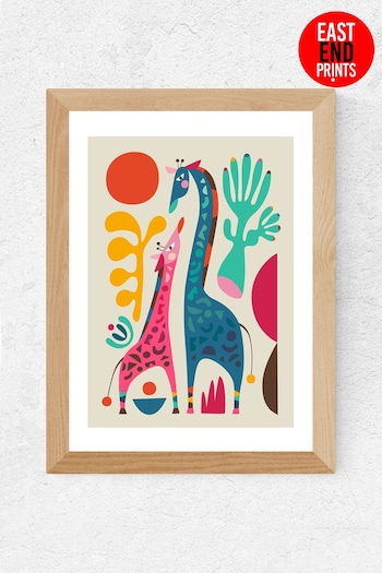 East End Prints Cream Giraffes Print by Rachel Lee (A96049) | £42 - £110