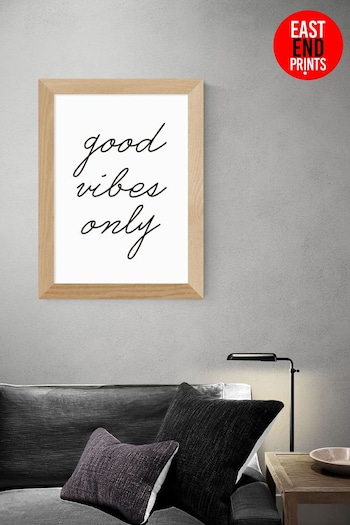 East End Prints White Good Vibes Only Print by Rafael Farias (A96054) | £42 - £110