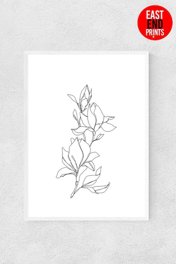East End Prints White Magnolia Print by The Colour Study (A96076) | £42 - £110