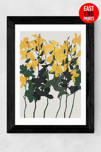 East End Prints Yellow Orchids 7 Print by Garima Dhawan (A96089) | £42 - £110
