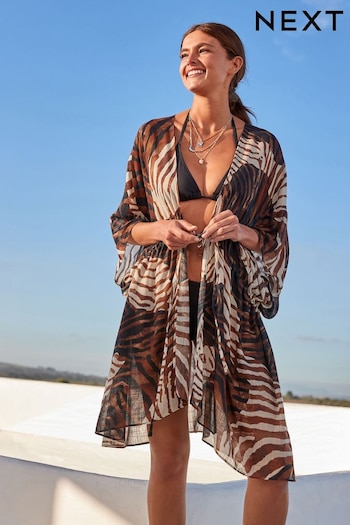 Animal Longline Tie Waist Cover-Up (A96416) | £32