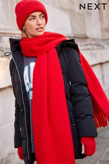 Red Heavyweight Blanket Scarf (A96476) | £30