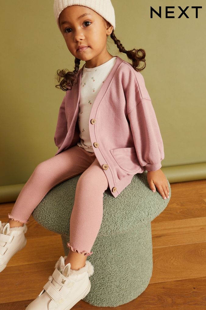 Pink Cardigan 3 Piece Set (3mths-7yrs) (A96486) | £20 - £24