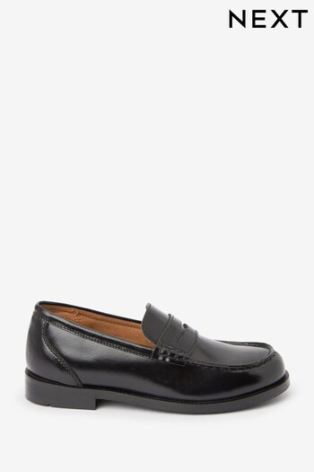 Black Leather Saddle Loafers (A96490) | £32 - £39