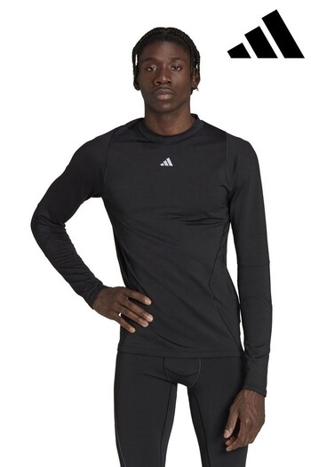 adidas Black Performance Techfit COLD.RDY Training Long-Sleeve Top (A96546) | £43