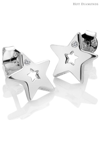 Hot Diamonds Silver Diamond Amulet Star Earrings (A96573) | £30