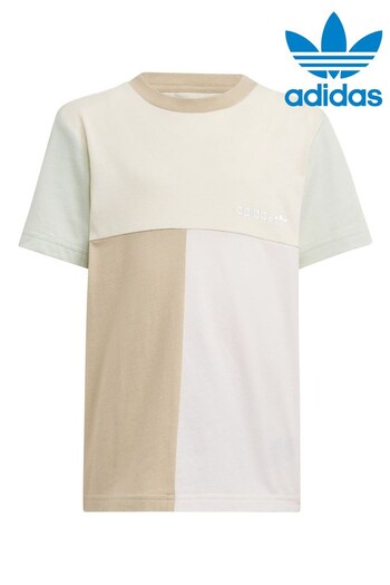 adidas Originals White Colourblock T-Shirt (A96697) | £20