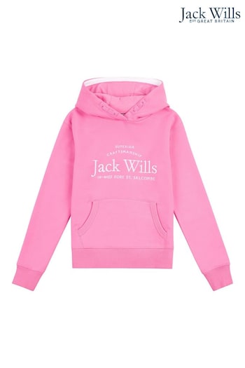 Jack Wills Pink Script BB OH Hoodie (A96743) | £30 - £42