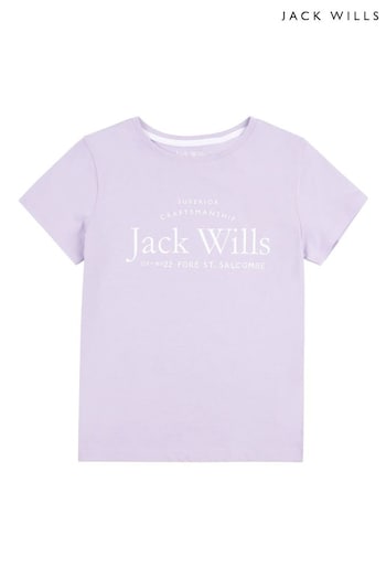 Jack Wills Purple Script T-Shirt (A96746) | £15 - £20
