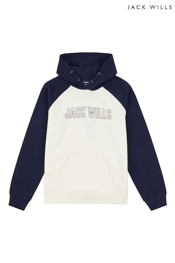 Jack Wills Oversized White Collegiate LB OTH Hoodie (A96760) | £45 - £60
