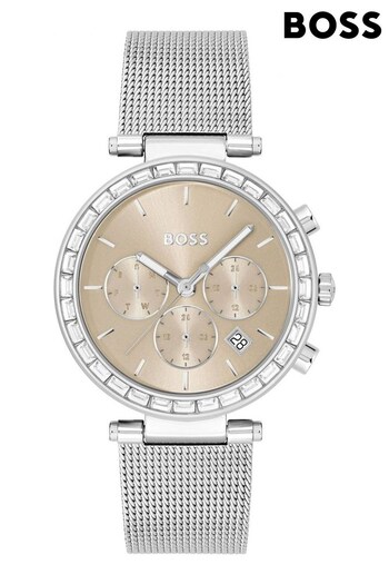 BOSS Silver Chrome Ladies Andra Sport Lux Watch (A96875) | £249