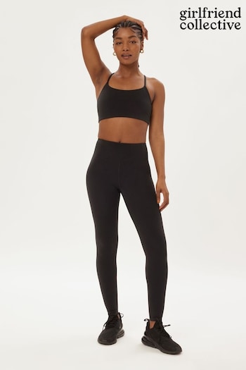 Girlfriend Collective Black High Rise Compressive Leggings Dunkle (A96938) | £73