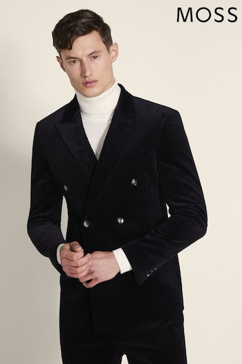 MOSS Slim Fit Ink Blue Corduroy Suit (A97078) | £149