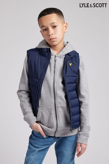 Lyle & Scott Blue Leightweight Panel Gilet (A97362) | £45 - £60