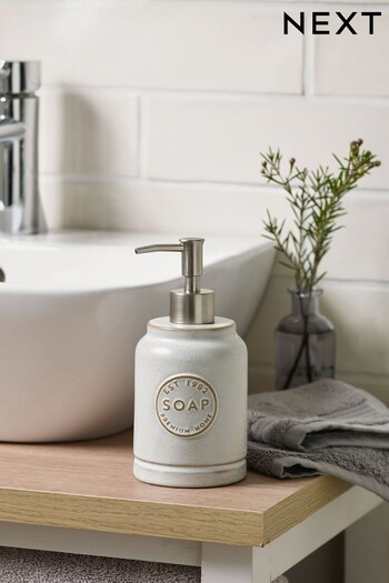 Natural Country Ceramic Soap Dispenser (A97401) | £12