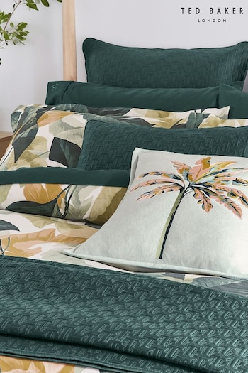 Ted Baker Green Urban Forager Embroidered Cushion (A97415) | £60