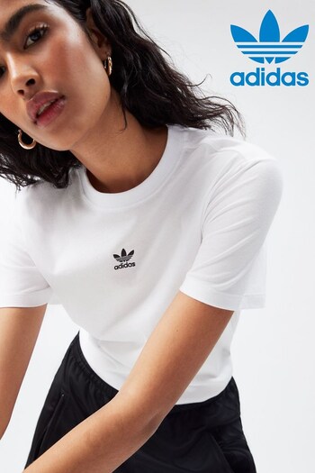 adidas attention originals Adicolor Essentials Regular White T-Shirt (A97548) | £23