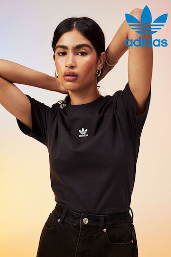 Buy Women's T-Shirts Black Adidas Originals Tops Online | Next UK