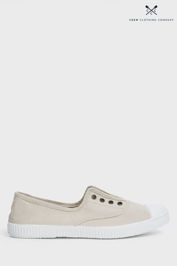 Crew Clothing Perry Company Natural Trainers (A97672) | £42