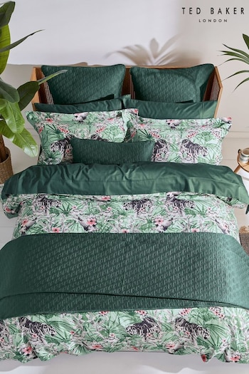Ted Baker Green T Quilted Polysatin Bedspread (A97757) | £185