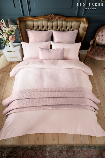 Ted Baker Pink Silky Smooth Plain Dye 250 Thread Count Cotton Duvet Cover (A97783) | £65 - £105