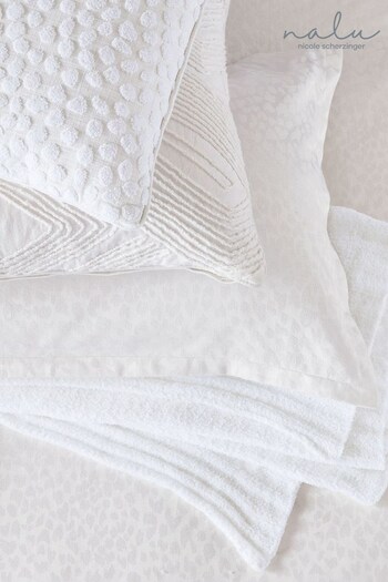 Nalu Nicole Scherzinger White Haunani Jacquard Oxford Pillowcase (A97803) | £22