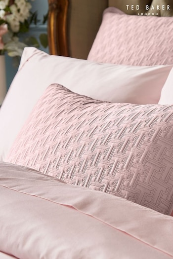 Ted Baker Pink T Quilted Polysatin Cushion (A97819) | £45