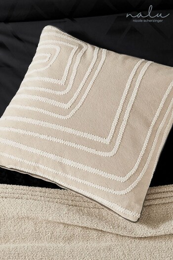 Nalu Nicole Scherzinger Natural Kala Cotton Cushion (A97826) | £45