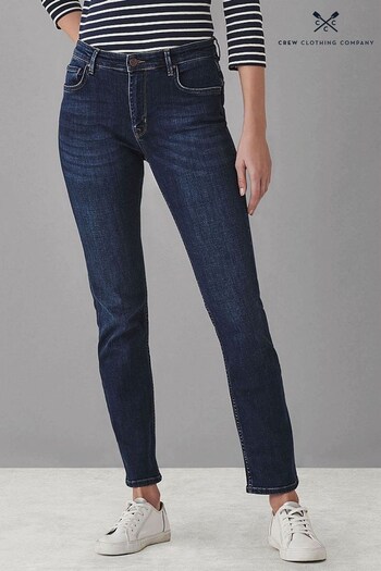 Crew Clothing Company Mid Blue Cotton Fitted Jeans (A98238) | £65