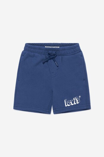 Baby Boys Cotton Graphic Jogger Shorts in Blue (A98312) | £26