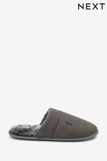Grey Stag Mule Slippers (A98509) | £16