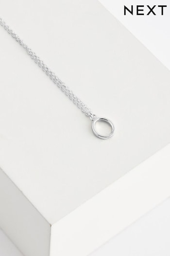 Sterling Silver O Initial Necklace (A98520) | £18