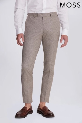 MOSS Brown Slim New Neutral Suit: Trousers (A98584) | £70