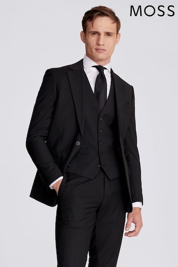 MOSS Tailored Fit Black Stretch Suit (A98588) | £119