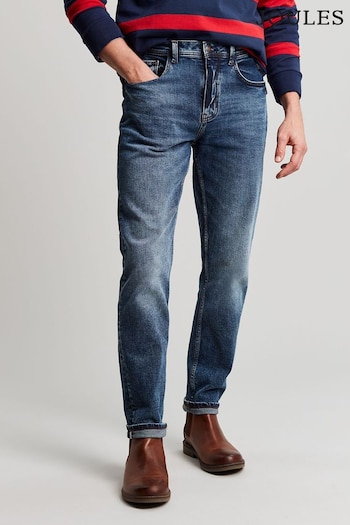 Joules Oakham Mid Wash Slim Fit Five Pocket Denim Jeans Cropped (A98646) | £49.95