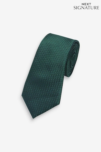 Forest Green Signature Textured Silk Tie (A98761) | £18