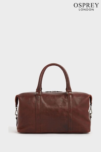 OSPREY LONDON Brixton Croc Leather Weekend Bag (A98850) | £245