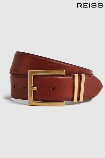 Reiss Tan Brompton Leather Belt (A99022) | £88