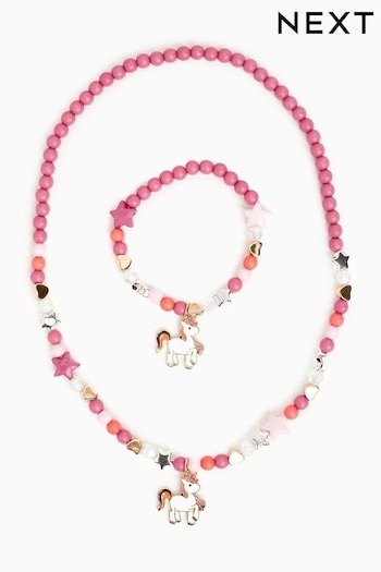 Light Pink Unicorn Star Jewellery Set (A99156) | £12