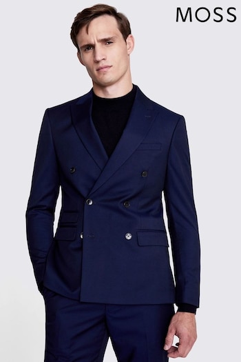 MOSS Slim Fit Ink Blue Stretch Suit: Jacket (A99322) | £119